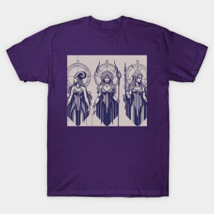 Bad Girl Triptych 2: Lilith, Jezebel, and Valkyrie T-Shirt